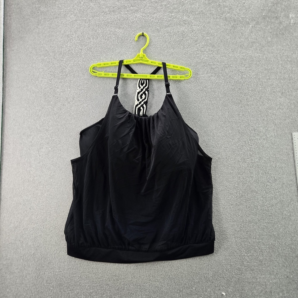 Cacique‎ Women Swimwear 22 Black Tankini Sleeveless